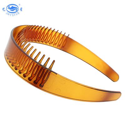 China Plastic wide comb plastic headband for sale