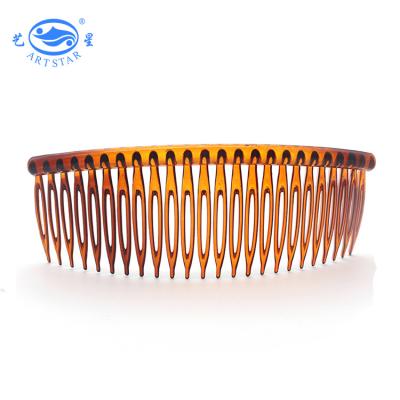 China Artstar Wide Plastic Comb Plastic Women Hair Decorative PC (Polycarbonate) Hair Comb Clips for sale