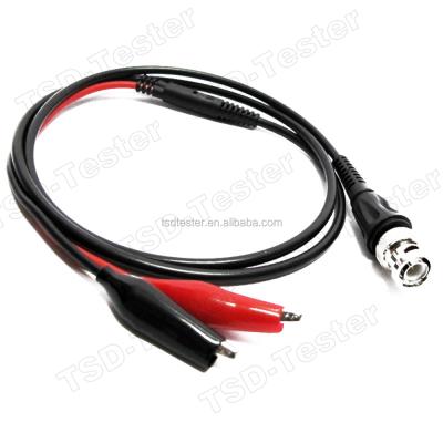 China High Quality Microwave BNC Male To Dual Test Clip Oscilloscope Probe Lead Cable for sale