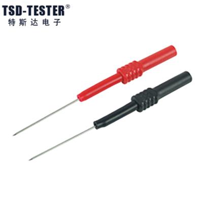 China Super Elasticity And Clamping Force Insulation Puncture Needle Multimeter 1mm Long Test Probe Nondestructive RedBlack 30Vac-60Vdc/Max.10A Stainless Steel Sharp Tip for sale