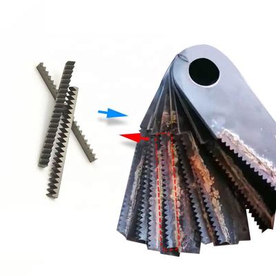 China Daily cutting Tungsten carbide sawtooth bundling machine blade sawtooth strip crushing straw tungsten steel Serrated blade for sale