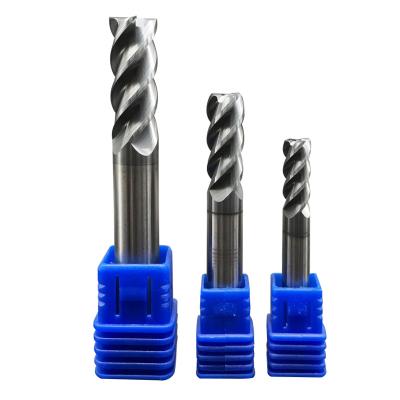 China CNC Process China Manufacturer HRC60 CNC 4 Flute Solid Carbide Milling Cutter Flat End Mill for sale