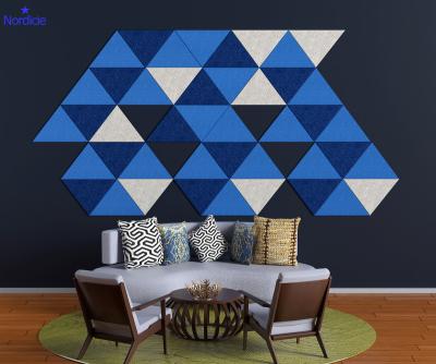 China Modern Different PET Sound Barrier Hexagon Shape Office Wall Decoration for sale