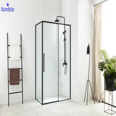 China Modern Corner Bathroom Glass Shower Enclosures Frameless Tempered Glass Shower Enclosure for sale