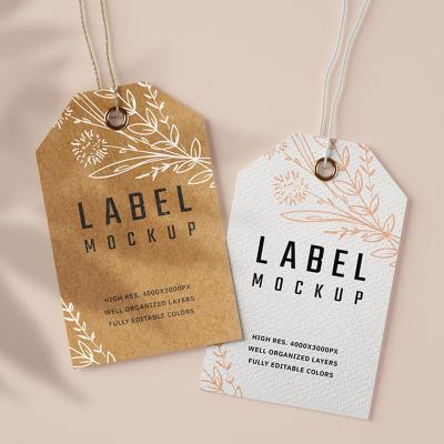 China Recoverable Custom Luxury Garment Swing Tags Clothes Label Brand Name Logo Plastic Hang Tags Custom Paper Hangtags For Clothing Own Logo for sale