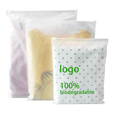 China Recyclable Custom Eco Friendly Matte Biodegradable Zipper Bag T Shirt Swimwear Clothing Zip Lock  Bags With Own Logo for sale