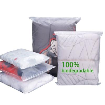 China Recyclable Custom Printed Biodegradable Frosted Pvc Zip Bags Lock Ziplock  Bag For Clothes for sale