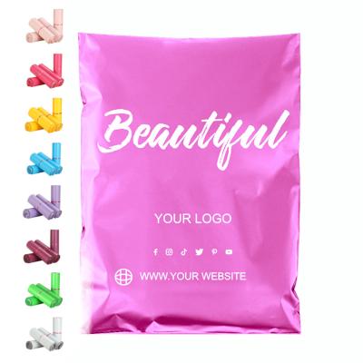 China Waterproof Custom design eco-friendly shipping envelopes mailing clothing packaging pink Mail bag custom for sale