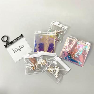 China Recyclable Custom Small Pvc Jewelry Plastic Zipper Bag,Reusable Frosted Jewelry Packaging Ziplock Bag for sale