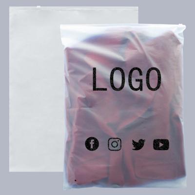 China Moisture Proof 100% eco-friendly biodegradable packaging plastic bag swimwear zip Pe T-shirt bag zip poly zip lock bag with logo for sale