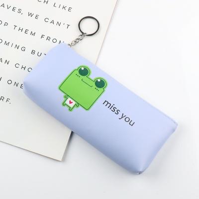 China Schools & Offices Cartoon PVC zipper pencil case custom student stationery bag transparent pencil bag fruit pencil case storage bag for sale