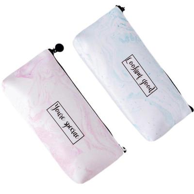 China Schools & Offices Soft Color Kids PVC Pencil Case Custom Double Sided Printing Pencil Bag for sale