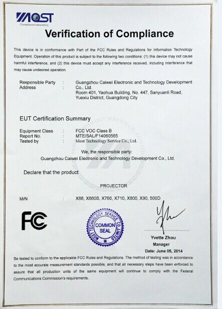 FCC - Guangzhou Caiwei Electronic Technology Development Co., Ltd.