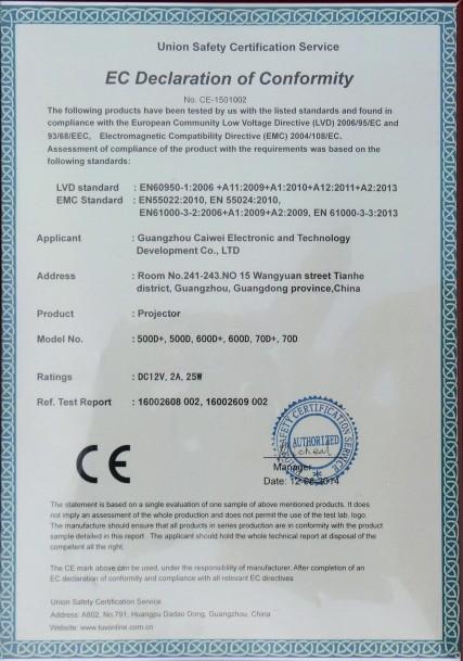 CE - Guangzhou Caiwei Electronic Technology Development Co., Ltd.