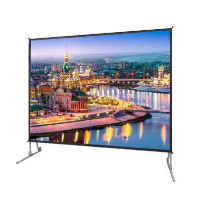 China Electric Soft White Movable 72inch Fast Folding Portable Projector Screen Projector Screen for sale