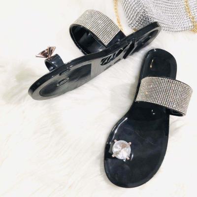 China New Fashion Trend Summer Outdoor Women's Shiny Jelly Skateboard Sandals Fashion Flat Heel Beach Sandals for sale