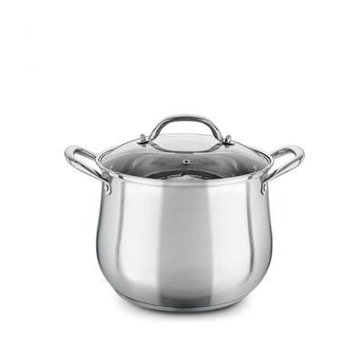 China Sustainable Multifunctional Stainless Steel Cookware Kitchen Soup Hot Stock Deep Pots Set With Steamer Pot for sale