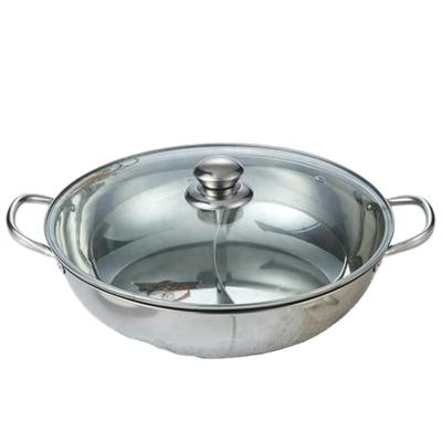 China Sustainable Hot Sale Stainless Steel Pot Induction Pot Shabu Shabu Hot Pot With Divider for sale