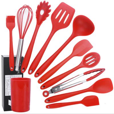 China Stocked Silicon Spatula Spoon Set Baking And Pastry Spatulas Cookware With Stainless Steel Handle for sale