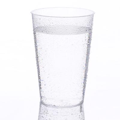 China Stocked Wholesale PS Clear 12oz 360ml Disposable Party Plastic Cup For Cold Drink for sale