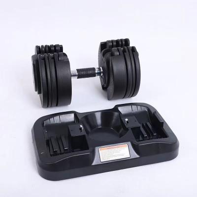 China Universal Gym Equipment Mancuernas 24kg Weighs Adjustable Rubber Dumbells Dumbbell Set On Sale for sale