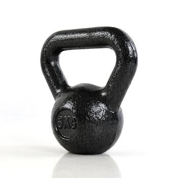 China Weightlifting Universal Cast Iron Black Paint Kettlebell for sale