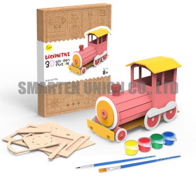 China 3D wooden puzzle SHK42 locomotive SHK42 for sale