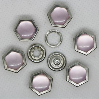 China Factory Custom 9mm Snap Double Ring Pearl Nickel Free Fork Snap Button For Kids Clothes for sale