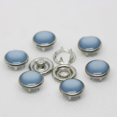 China Ring Snap Button Wholesale Low Price 4 Part Metal Fork Ring Snap Button Wholesale Quality Nickel Free Custom for sale