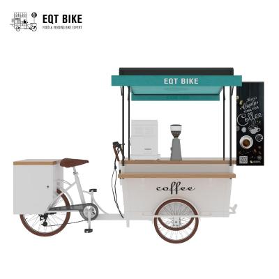 China Popular outdoor mobile coffee shop electric cargo bike coffee and drink bike tricycle for sale for sale