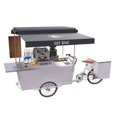 China food & Beverage Factory Solar Panel Selling Tricycle Coffee Trailer Truck Fast Food Cart Bike Manufacturer Factory for sale