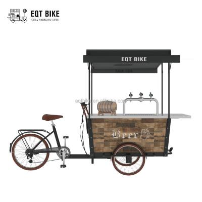 China Food/Coffee/Ice Cream/Beer Bar Bike CE Proved Electronic Solid Wood or Beer Pedal Bike for sale