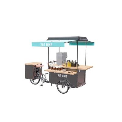 China Cafe low price hot dog popsicle street selling electric cold drink tricycle bike food cart for sale for sale