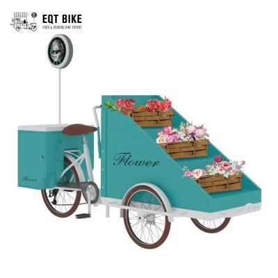 China wooden cargo flower cart/flower vending cart for sale