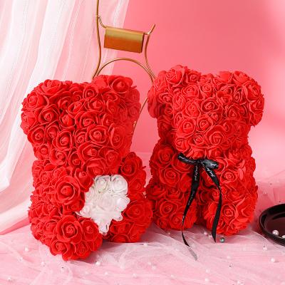 China Factory Wholesale Eco-Friendly Factory Wholesale Custom Rose Flower Teddy Bear Rose Bear Birthday Wedding Party Decoration Valentine's Day Girlfriend Gift for sale