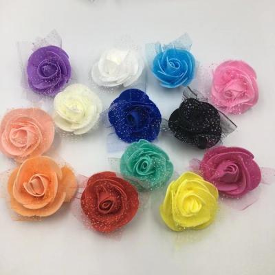 China Best Selling Artificial Flower Eco-friendly 6.5CM Bubble Bath PE Rose Head 100PCS/OPP Rose for sale