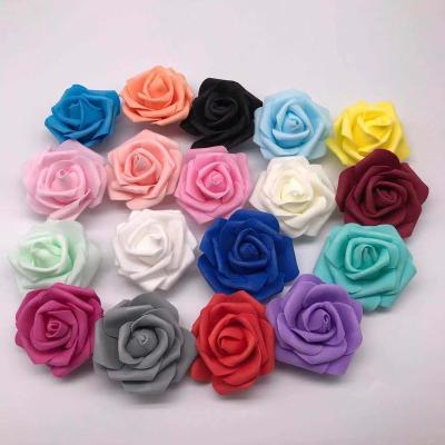 China Wholesale Eco-friendly Artificial Flower Head Decoration Flower Head 6.5-7cm PE Foam Rose Flower Head for sale