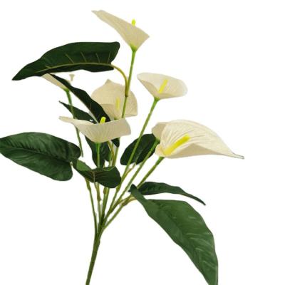 China 7 Heads Artificial Silk Calla Lily Flower Eco-Friendly For Artificial Flower Home Decoration Wedding Party Decorative Flower Bouquet for sale