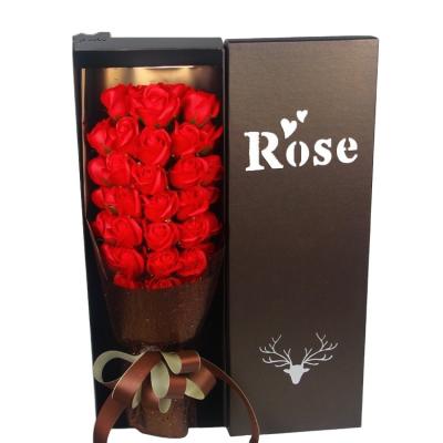 China Gift Valentine's Day Rose Gift 33 Large Gauze Flowers Roses Artificial Flowers Soap Eternal Flower Bouquet Wholesale for sale