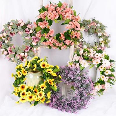 China Hot Selling Colorful Natural Touch Simulation Garland Door Ornaments Forest Garland Window Wedding Decoration Photography Props for sale