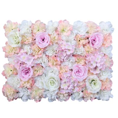 China natural touch wedding background decoration fabric flower hydrangea 40x60cm artificial flower silk wall for sale