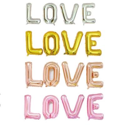 China Festival decoration wholesale 32 inch LOVE letter balloon wedding room decoration aluminum foil balloon LOVE foil decoration for sale