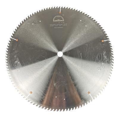 China Saw blade metal cuting for Jingshang Miter 550X5.0X30X120T saw blade metal rising high quality double carbide aluminum circular head for aluminum for sale