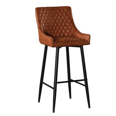 China Factory price comfortable cheap PU fabric seat metal tube leg bar leather bar chair/stool for sale