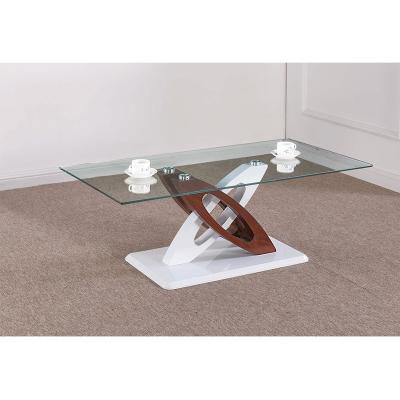 China Coffee Table Centerpiece Easy Clean 8mm Rectangular Glass Top Table for sale