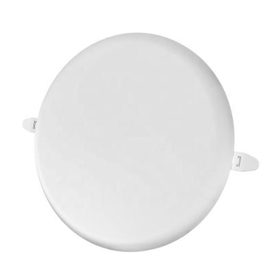 China Adjustable Hole Size Recessed Panel Lamp Ultrathin Modern Frameless Home Lighting Round Panel Lamp PC Round Panel Light for sale