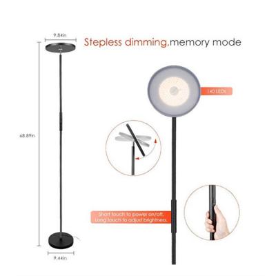 China High Quality Luxury Floor Standing Lampshade Remote Control Color Changing Round Rgbcw Light Stand Led Floor Lamps for sale