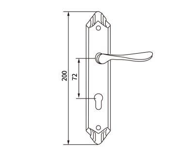 China Modern Wooden And Iron Door Handle Stainless Steel Door Lever Handle Door Handle for sale