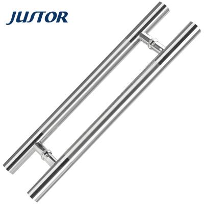 China Modern H Shape Stainless Steel Pull Handles For Office Doors / Barn Glass Door Handle for sale