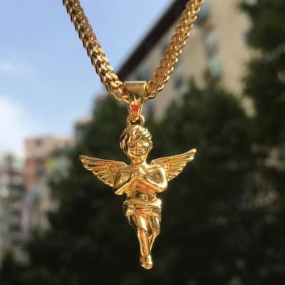 China Franco CLASSIQUE Angel Necklace 18k Gold Chain Stainless Steel Jewelry Pendant Necklace for sale